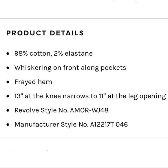 AMO Jeans Stix Crop Sweetheart Jeans Dark Wash Cotton Blend Made in USA Size 25 - Picture 11 of 12